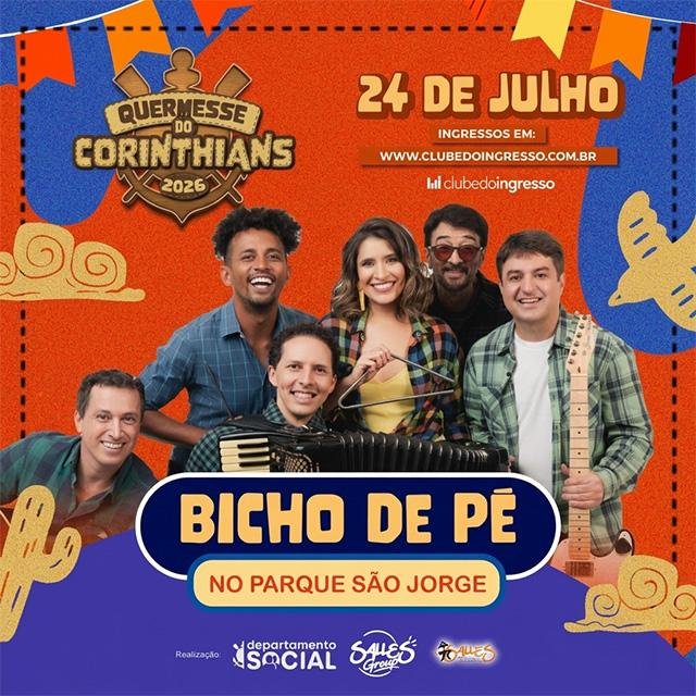 Bicho de Pé na Quermesse do Corinthians dia 24 de julho