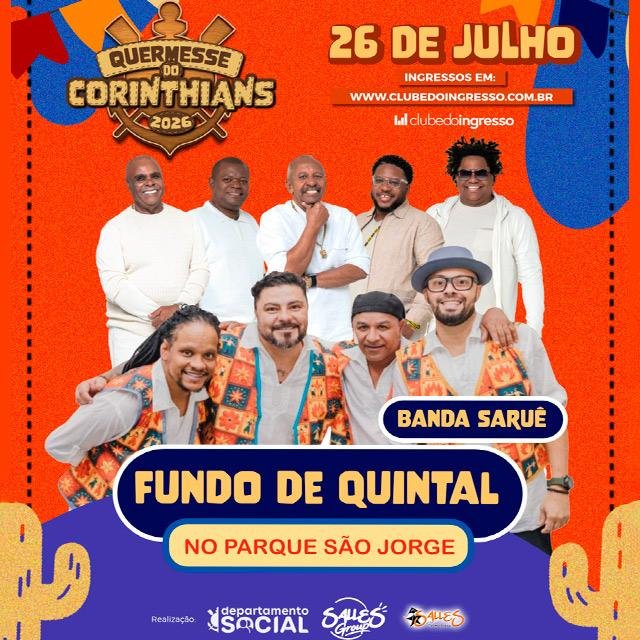Fundo de Quintal na Quermesse do Corinthians dia 26 de julho